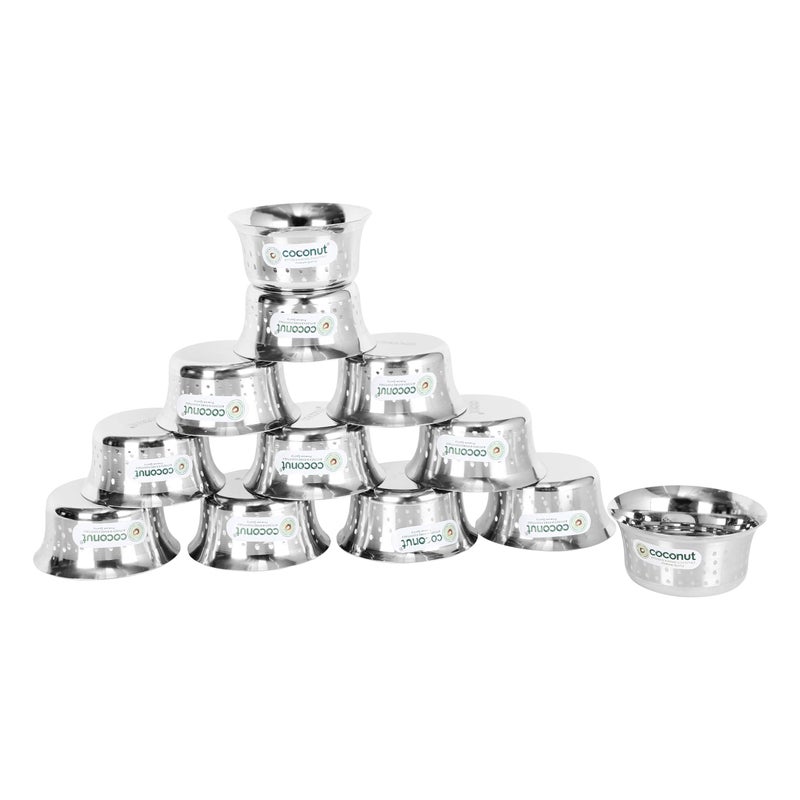 Coconut Stainless Steel Shower Pari Bowl/Vati/Katori- C23 - Set of 12 - Capacity Each Bowl 230ML - Image 5