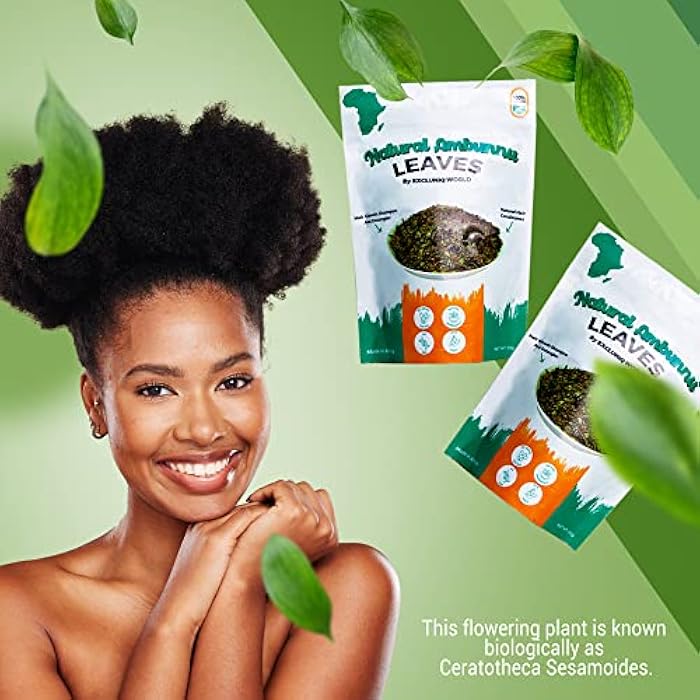 Natural Ambunnu Leaves by Excluniq World 50g pack | Herbal Hair Detangler, Shampoo & Conditioner for Dry and Damaged Hair | African Traditional Scalp & Hair Care Remedy for Everyone. 1.80 Ounce Pack - Image 3