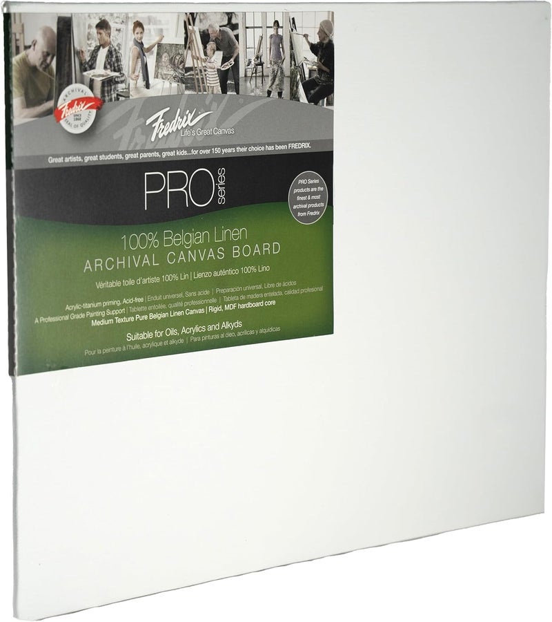 Fredrix Fredrix PRO Series Archival Linen Canvas Board 11 x 14 White - Image 4