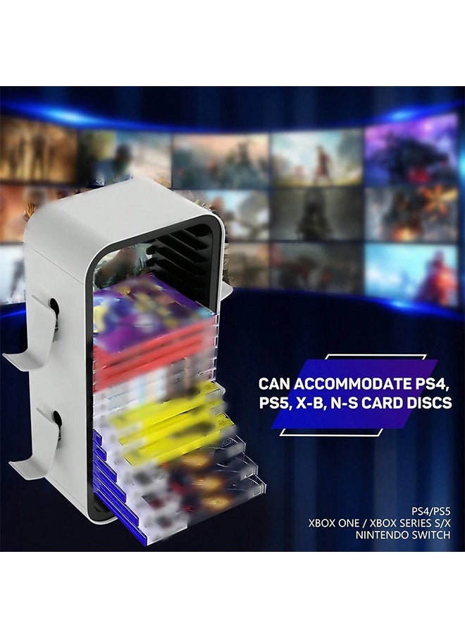 Generic - Storage Tower For PS4 Xbox Switch PS5 Discs Storage For Playstation 5 Switch OLED Game Card Stand XBOX Series Controller Hook Handle Holder - Image 1