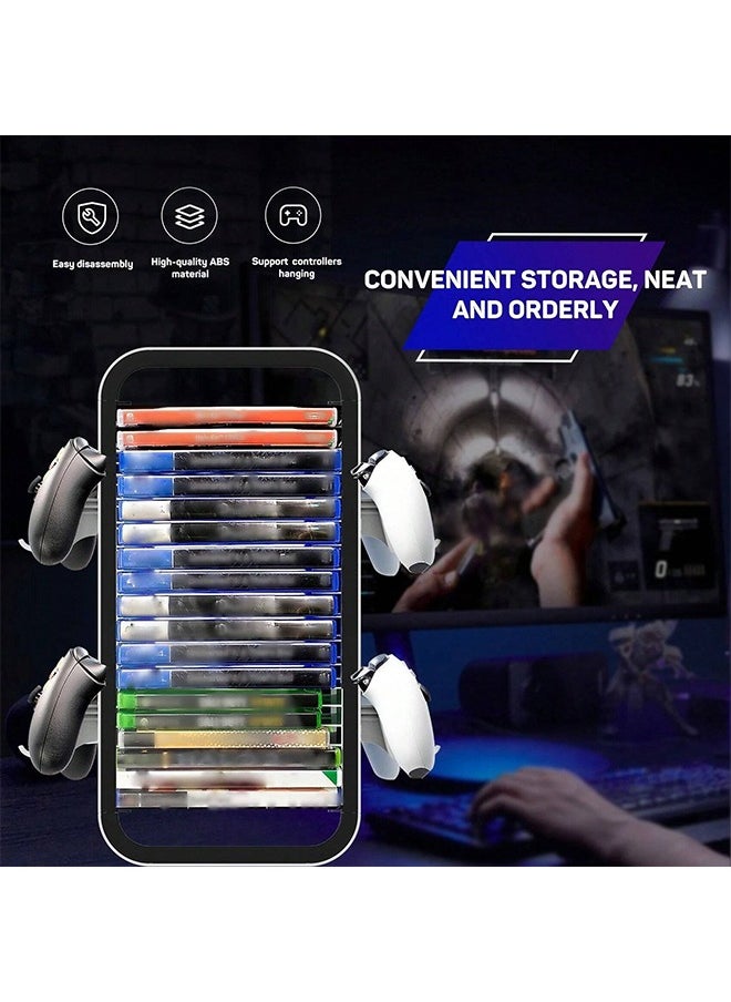 Generic - Storage Tower For PS4 Xbox Switch PS5 Discs Storage For Playstation 5 Switch OLED Game Card Stand XBOX Series Controller Hook Handle Holder - Image 1