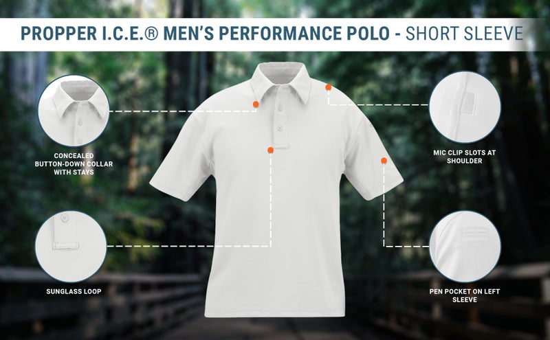Propper Men's I.C.E. Men's Short Sleeve Performance Polo Shirt, White, 5X-Large Regular - Image 5