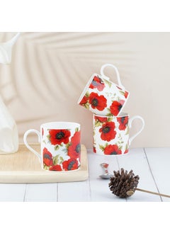 Dandy lines England by DATA Dandy lines England by DATA Balmoral Red Poppy 90099 Pack of 4  - Image 1
