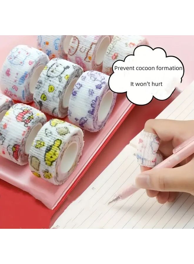 5pcs Cartoon Cute Animal Bandages Self Adhesive Non Woven Elastic First Aid Tape For Finger Wound Protection Sports Support Random Colors - Image 4