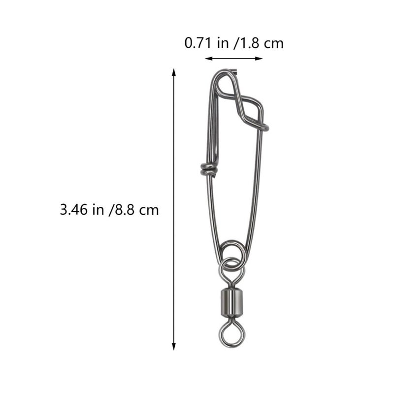 Stainless Steel Fishing Swivels 10pcs with Snaps for Freshwater Saltwater Anglers - Image 3