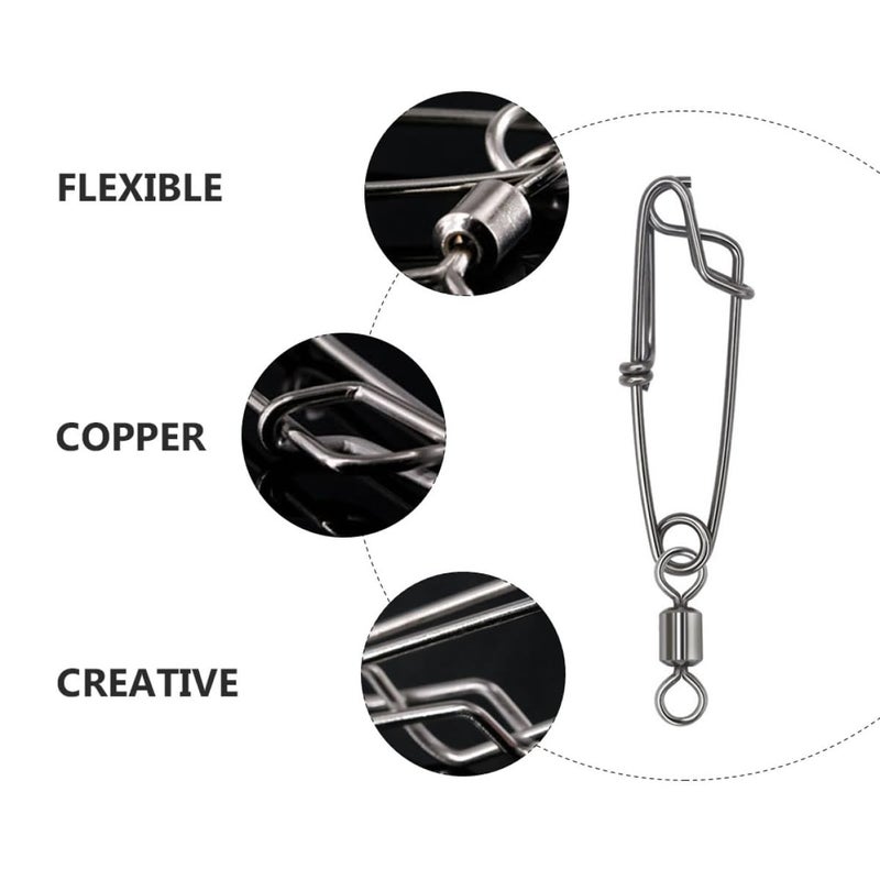 Stainless Steel Fishing Swivels 10pcs with Snaps for Freshwater Saltwater Anglers - Image 4