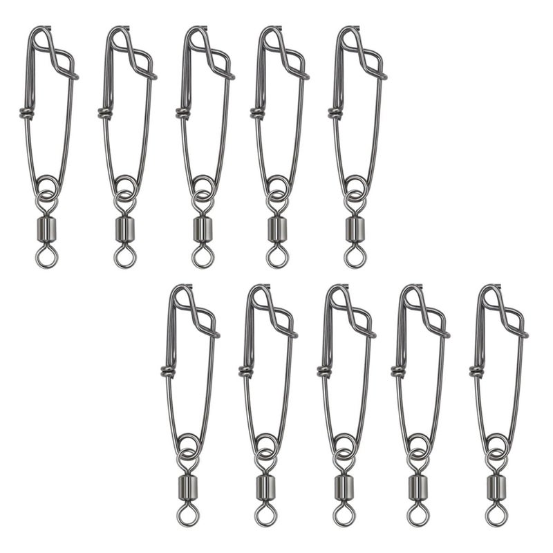 Stainless Steel Fishing Swivels 10pcs with Snaps for Freshwater Saltwater Anglers - Image 2