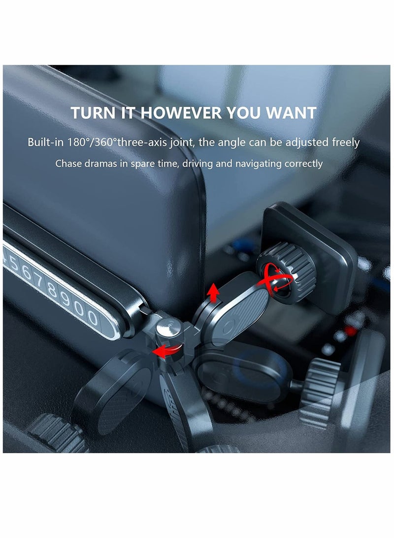 SYOSI Phone Mount Suspended Screen Mount for Tesla Magnetic Car for Model 3 Y 360 Degree Adjustable Head Universal All Devices (Black) - Image 2