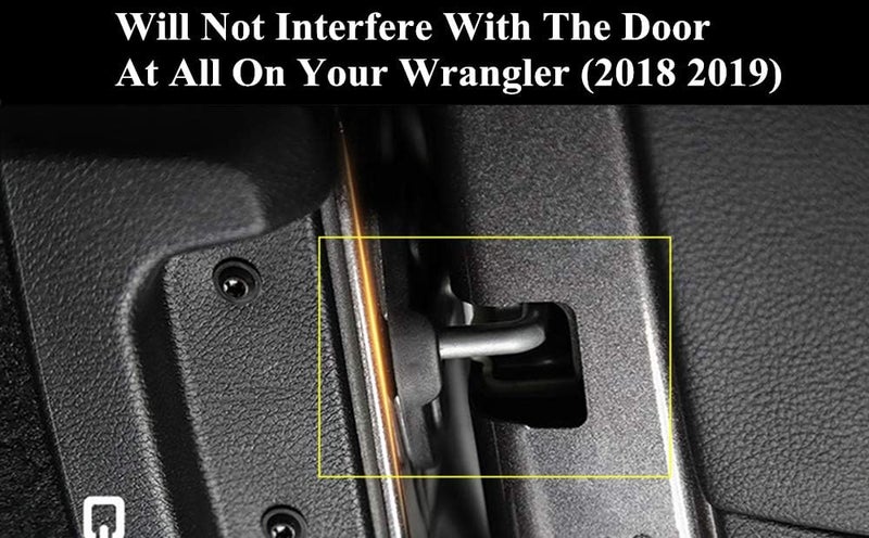 YOCTM Door Lock Decoration Cover for 2018 2019 2020 2021 2022 2023 2024 Jeep Wrangler JL JLU 4XE Unlimited Sahara Sports Rubicon Gladiator JT Door Lock Cover Parts Accessories Black (2-Door) (Pack of 4) - Image 5