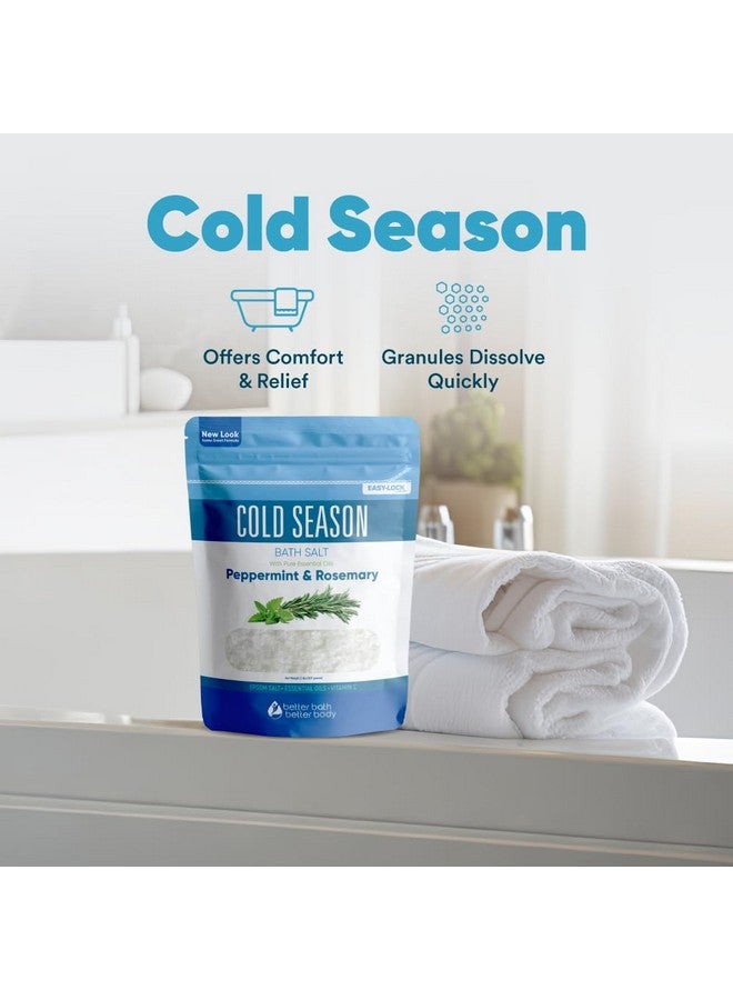 Better Bath Better Body Cold Season Bath Salt 32 Ounces Epsom Salt with Natural Rosemary, Peppermint, Eucalyptus and Lemon Essential Oils Plus Vitamin C in BPA Free Pouch with Easy Press-Lock Seal  - Image 5