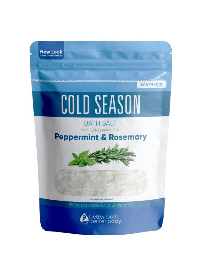 Better Bath Better Body Cold Season Bath Salt 32 Ounces Epsom Salt with Natural Rosemary, Peppermint, Eucalyptus and Lemon Essential Oils Plus Vitamin C in BPA Free Pouch with Easy Press-Lock Seal  - Image 1