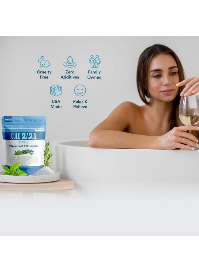 Better Bath Better Body Cold Season Bath Salt 32 Ounces Epsom Salt with Natural Rosemary, Peppermint, Eucalyptus and Lemon Essential Oils Plus Vitamin C in BPA Free Pouch with Easy Press-Lock Seal  - Image 3