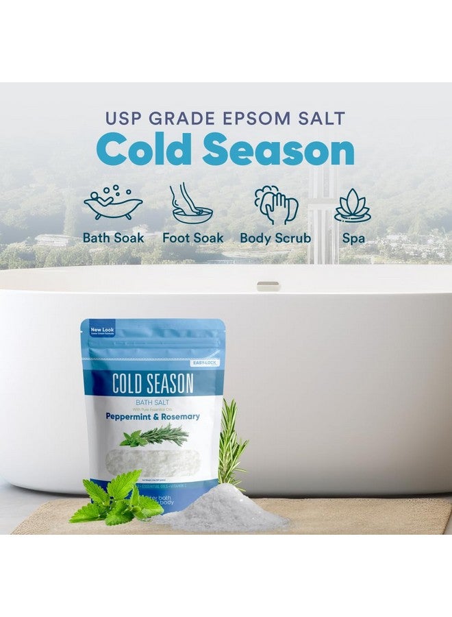 Better Bath Better Body Cold Season Bath Salt 32 Ounces Epsom Salt with Natural Rosemary, Peppermint, Eucalyptus and Lemon Essential Oils Plus Vitamin C in BPA Free Pouch with Easy Press-Lock Seal  - Image 4