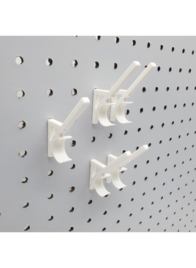 'Just Hanging Pegboards' 1/4" Pegboard Angled Thread-Bobbin Storage Hook, Compatible with 1/4" Pegboards. Sewing Organization, Craft Room Display (20, Matte White) - Image 3