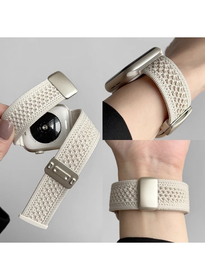 Sport Band, Magnetic Wristband Adjustable Strap for Apple Watch Series 11 46mm/Series 10 46mm, Soft Nylon, Braided Nylon Magnetic Clasp Strap Compatible with Apple Watch Ultra 3/Ultra 2/Ultra, S9/S8/S7 45mm, SE3/SE2/SE/S6/S5/S4 44mm, S3/S2/S1 iWatch Band for Men Women - Image 1