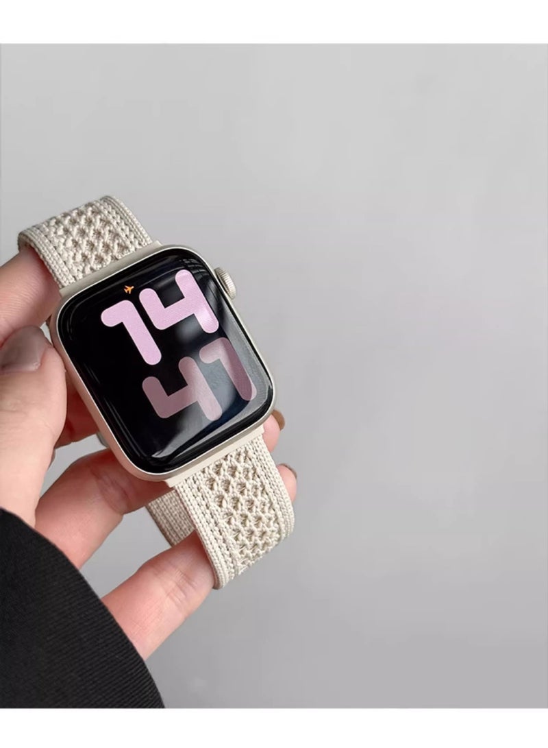 Sport Band, Magnetic Wristband Adjustable Strap for Apple Watch Series 11 46mm/Series 10 46mm, Soft Nylon, Braided Nylon Magnetic Clasp Strap Compatible with Apple Watch Ultra 3/Ultra 2/Ultra, S9/S8/S7 45mm, SE3/SE2/SE/S6/S5/S4 44mm, S3/S2/S1 iWatch Band for Men Women - Image 2