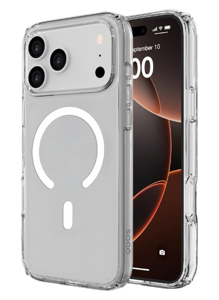 كيودوس جراب QDOS الشفاف لهاتف iPhone 17 Pro Max - نحيف ومقاوم للصدمات، متوافق مع MagSafe، حماية من السقوط بمعايير عسكرية، مقاوم للاصفرار والخدوش - Image 1