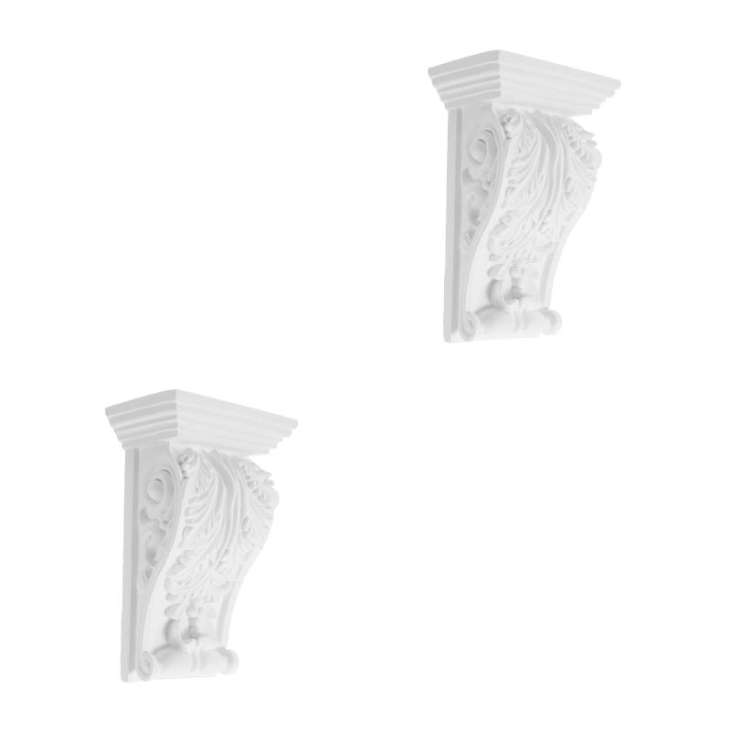 2pcs Onlay Applique Corbel Decorative Corner Moulding Trim Home Living Room Decoration - Image 1