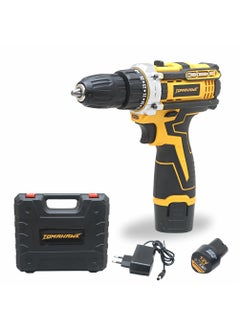 Tomahawk TOMAHAWK T7400 12V Cordless Screwdriver and Drill Machine 1350RPM Reversible switch MultiTorque Clutch 10mm Keyless Chuck 2x15Ah Battery with BMC case  - Image 1