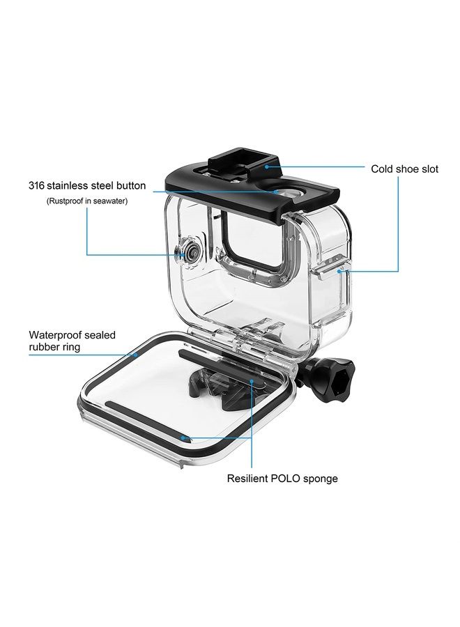 SOONSUN Waterproof Case for GoPro Hero 11 Black/Hero 10 Black/Hero 9 Black, 60M Underwater Protective Dive Housing Case with Cold Shoe Mount Adapter for GoPro Hero 11 10 9 Black Action Camera - Image 5