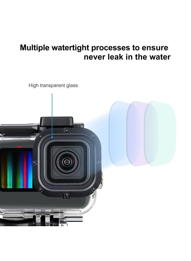 SOONSUN Waterproof Case for GoPro Hero 11 Black/Hero 10 Black/Hero 9 Black, 60M Underwater Protective Dive Housing Case with Cold Shoe Mount Adapter for GoPro Hero 11 10 9 Black Action Camera - Image 4