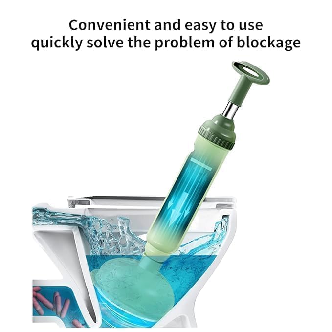 WEYPIX High Pressure Air Power Toilet Plunger – Bathroom Drain Clog Remover Vacuum Pump for Western Toilets, Bathtub, Sink & Floor Drains – Reusable Pipe Unblocker Tool (Pack of 1, Multicolor) - Image 3