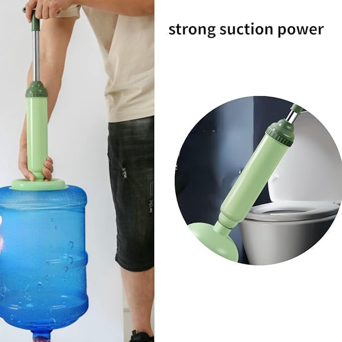WEYPIX High Pressure Air Power Toilet Plunger – Bathroom Drain Clog Remover Vacuum Pump for Western Toilets, Bathtub, Sink & Floor Drains – Reusable Pipe Unblocker Tool (Pack of 1, Multicolor) - Image 4