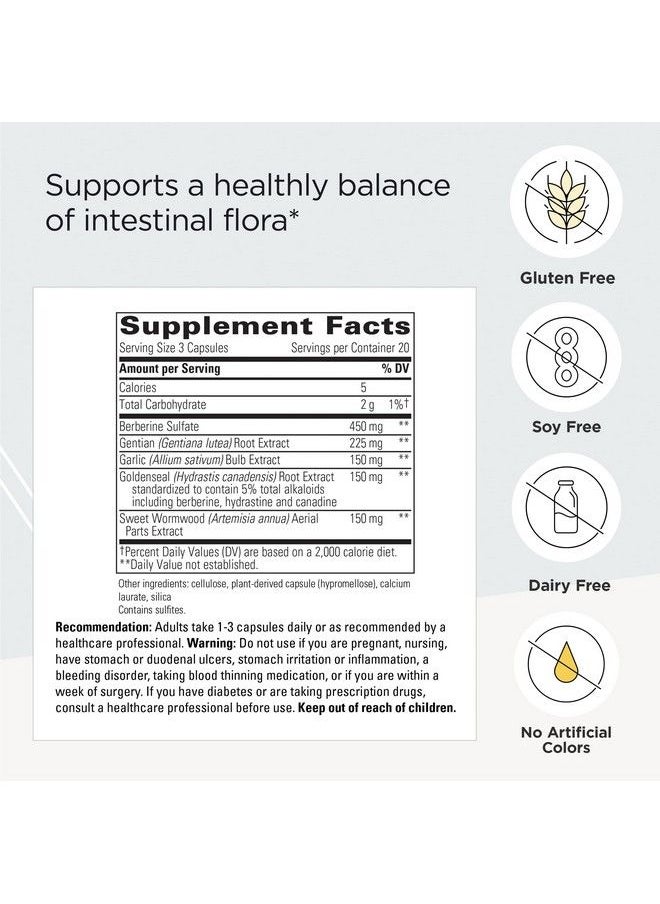 Integrative Therapeutics - Para Gard Intestinal Support Including Berberine Sulfate And Garlic Sweet Wormwood And Goldenseal Extracts* Gluten Free Dairy Free 60 Vegan Capsules - Image 1