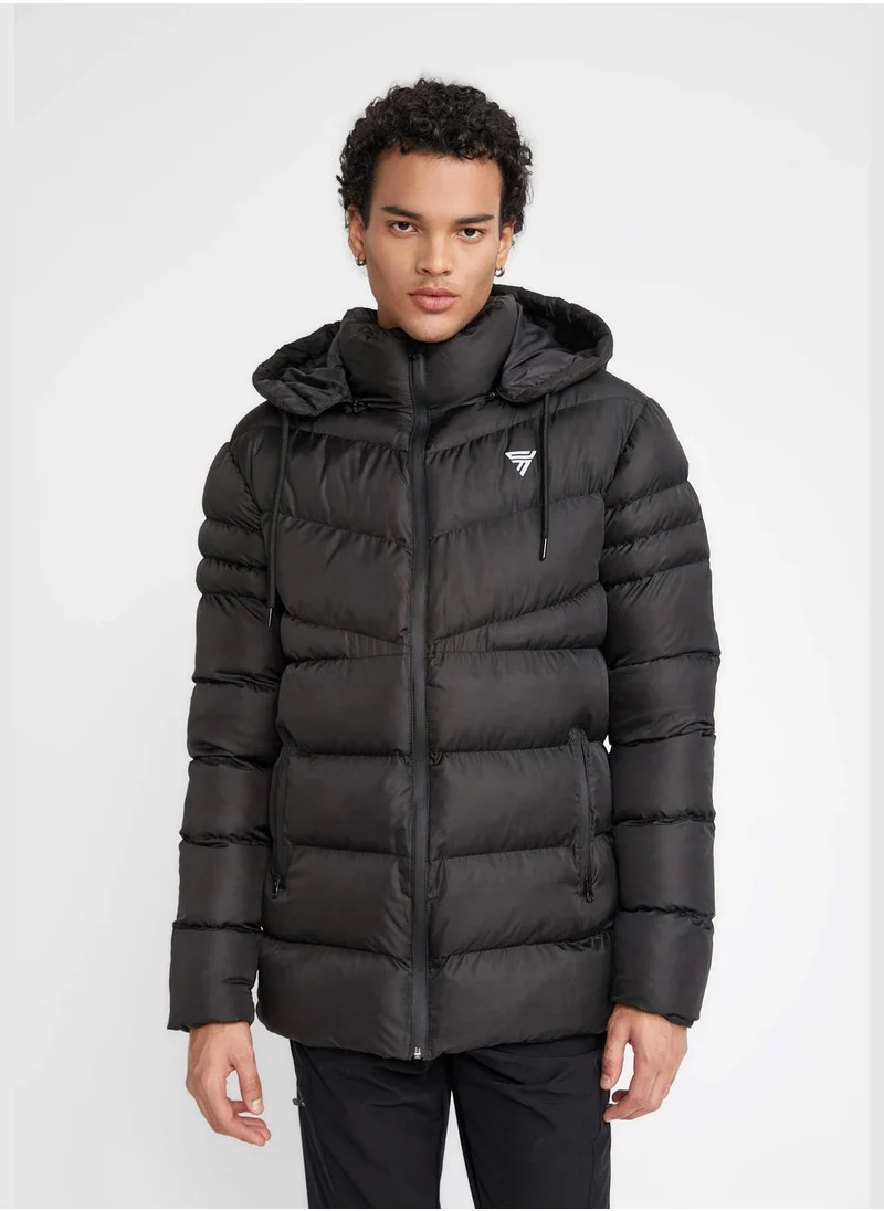 ديفاكتو Man Hooded Long Sleeve Jacket