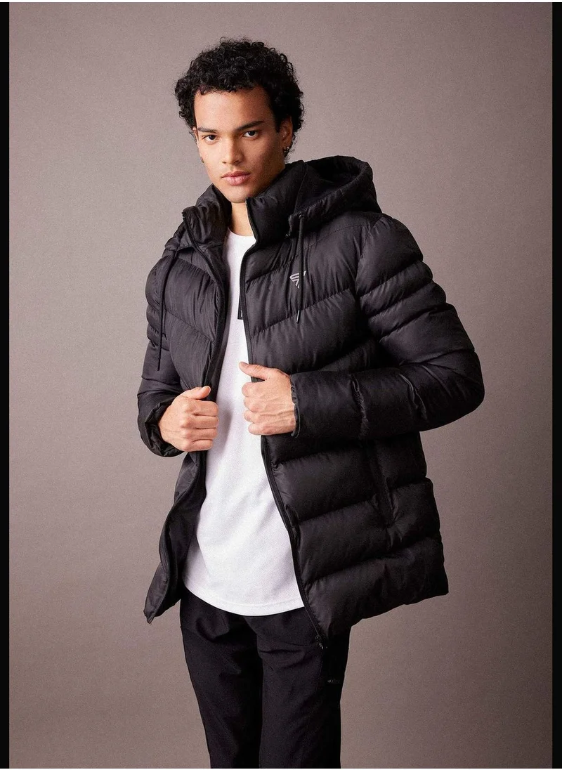 ديفاكتو Man Hooded Long Sleeve Jacket