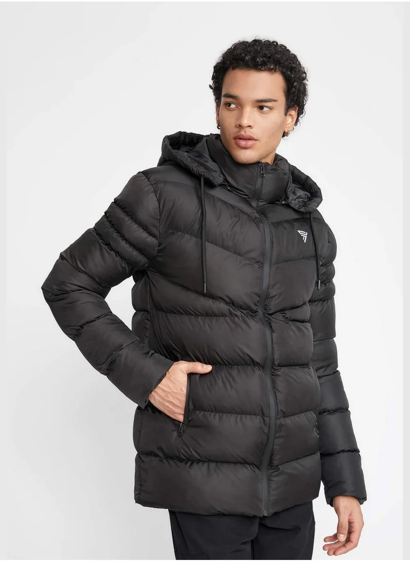 ديفاكتو Man Hooded Long Sleeve Jacket