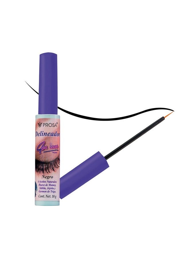 Prosa PROFESSIONAL MAKEUP Liquid Eyeliner, Ultra-Pigmented, 4 en uno Black Liquid Eyeliner 0.35 oz - Image 4