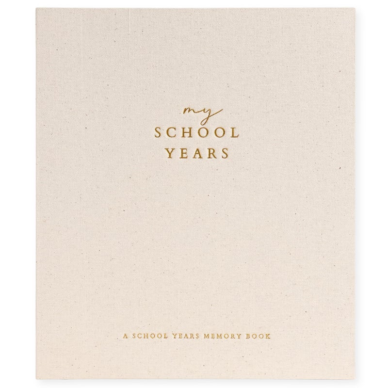 Peachly My School Years Memory Book for Kids & School Photo Album â€“ School Picture Photo Album Childhood Memory Book - School Keepsake Organizer School Days (Beige - Preschool to 12th Grade) - Image 1