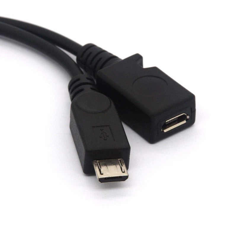NEORTX Micro USB OTG Splitter Cable, Micro USB OTG Power Enhancer Cord USB 2.0 A Female to Micro USB Male and Micro 5 Pin Female Adapter Host Converter Cable - Image 2