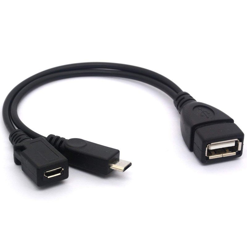 NEORTX Micro USB OTG Splitter Cable, Micro USB OTG Power Enhancer Cord USB 2.0 A Female to Micro USB Male and Micro 5 Pin Female Adapter Host Converter Cable - Image 5