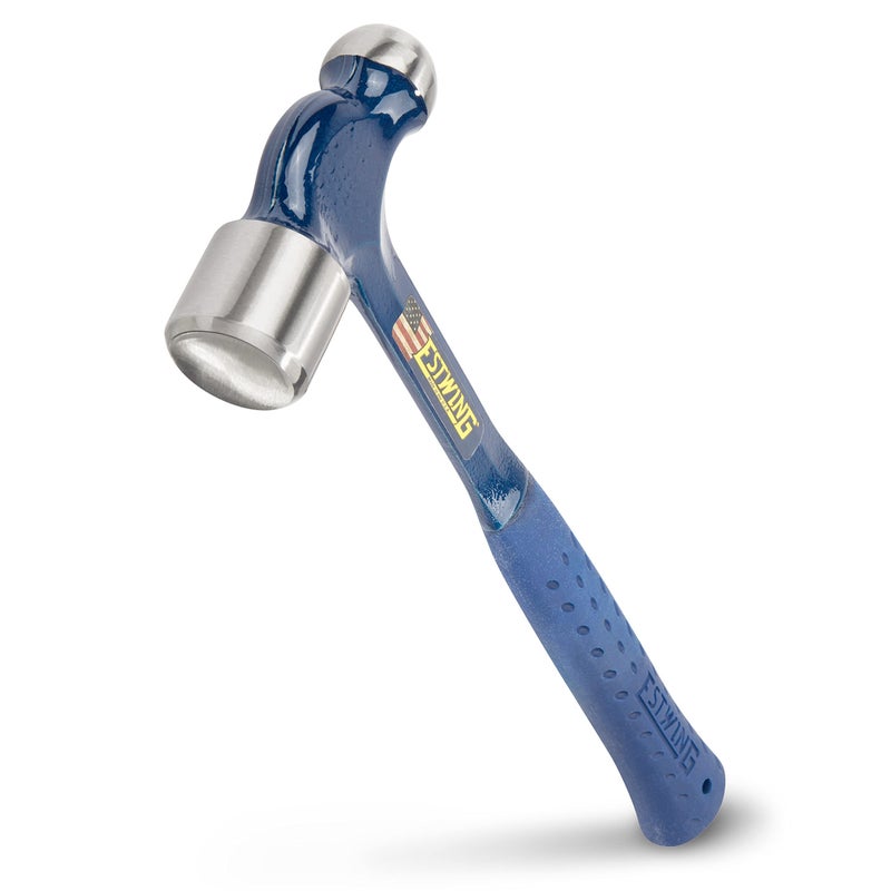 ESTWING Ball Peen Hammer 32 oz Metalworking Tool with Forged Steel Construction Shock Reduction Grip E332BP
