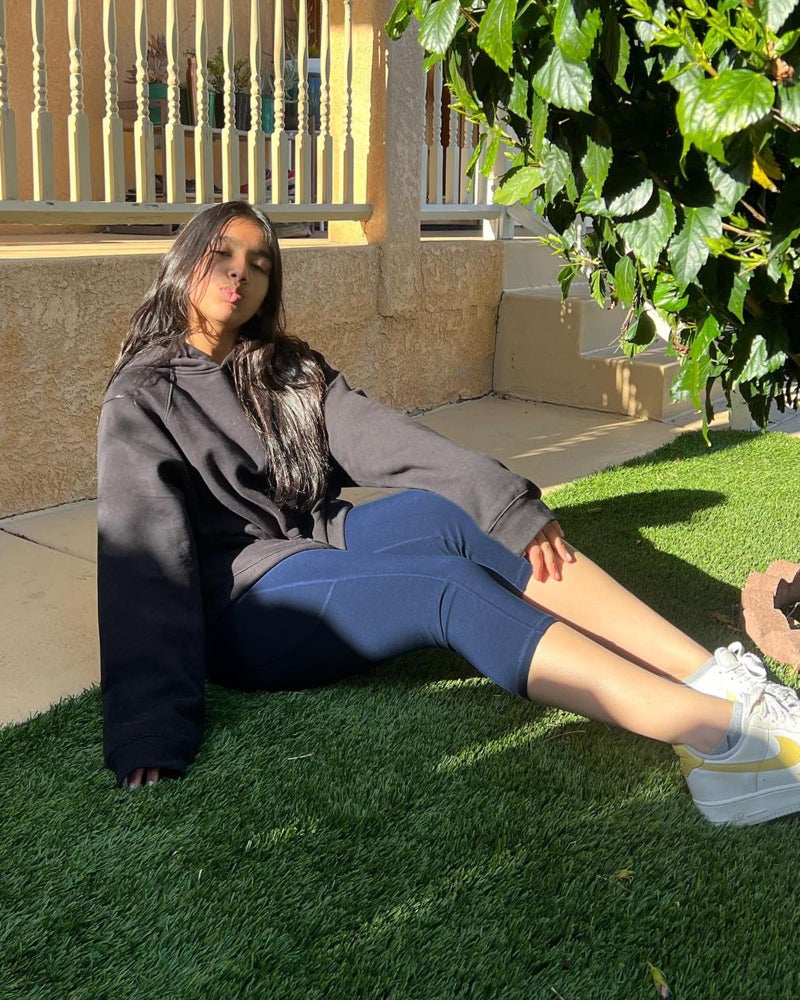 Stelle Womens High Waisted Legging Yoga Pants with Pockets for Gym Workout (Cotton Like Softness-Navy, Large) - Image 2