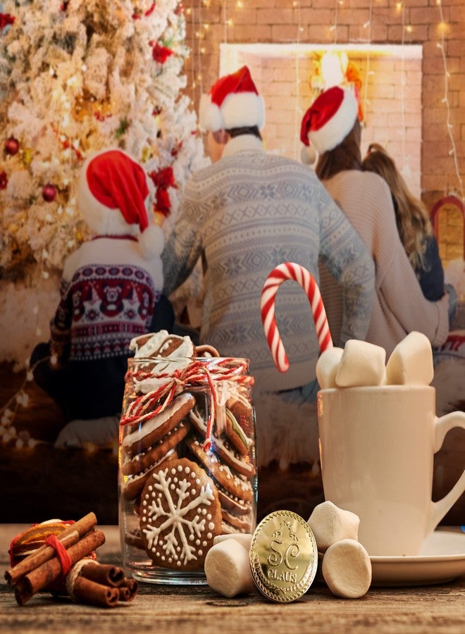 ORCA Santa’s Button | Extra Large Gold 1.5” Diameter Zinc Alloy Santa Claus Lost Button with Red Thread for Christmas Morning - Image 5