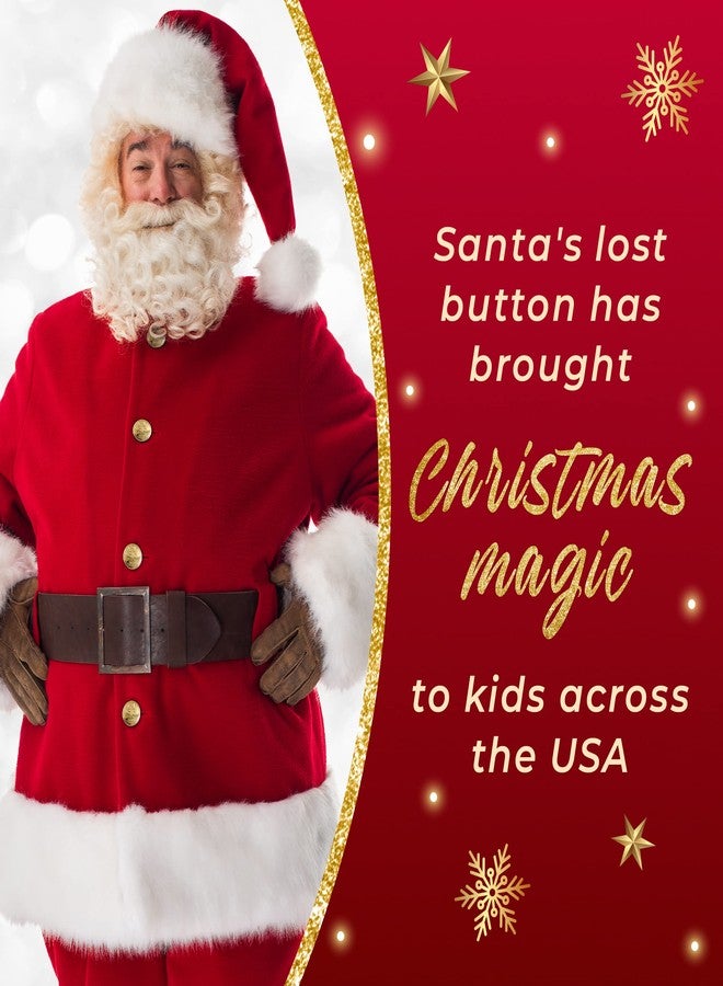 ORCA Santa’s Button | Extra Large Gold 1.5” Diameter Zinc Alloy Santa Claus Lost Button with Red Thread for Christmas Morning - Image 4