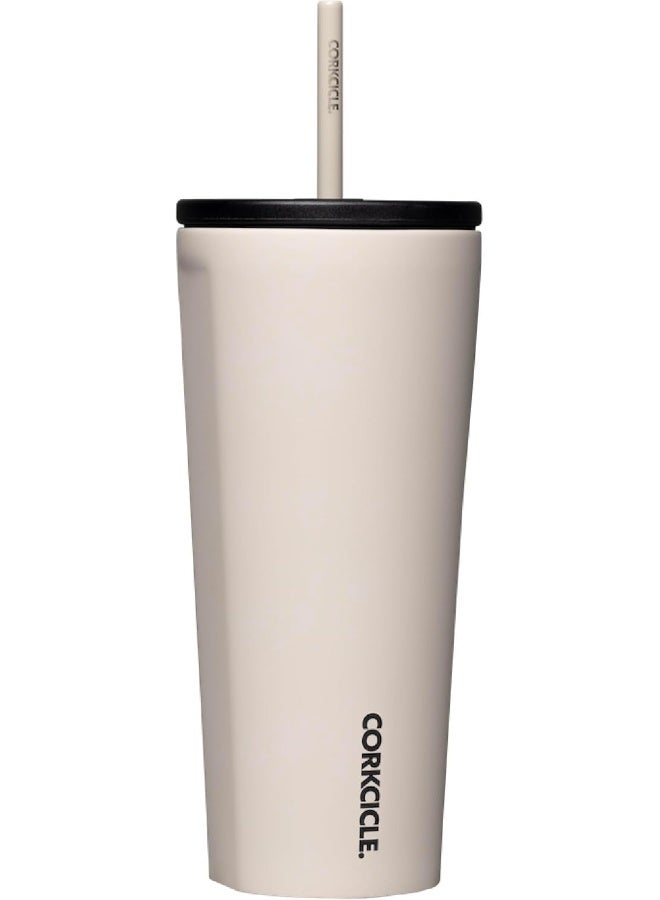 Corkcicle Cold Cup Insulated Tumbler with Lid and Straw, Latte, 24 oz – Reusable Water Bottle Keeps Beverages Cold for 12hrs, Hot 5hrs – Cupholder Friendly Tumbler, Lid for Flexible Sipping - Image 1