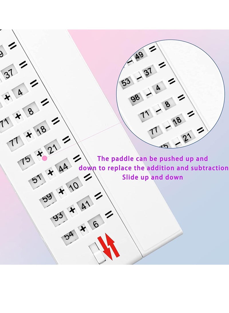 Practice Math Board Children's Reusable Oral Calculation Exercise Board, Erasable Math Scrolling Board Subtraction and Addition Math Counting Writing Board for Learning Education - Image 4