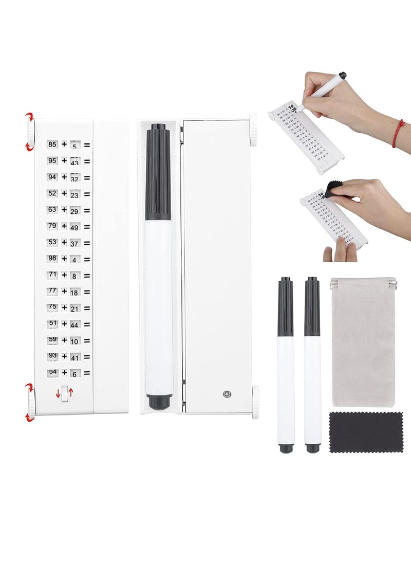 Practice Math Board Children's Reusable Oral Calculation Exercise Board, Erasable Math Scrolling Board Subtraction and Addition Math Counting Writing Board for Learning Education - Image 1