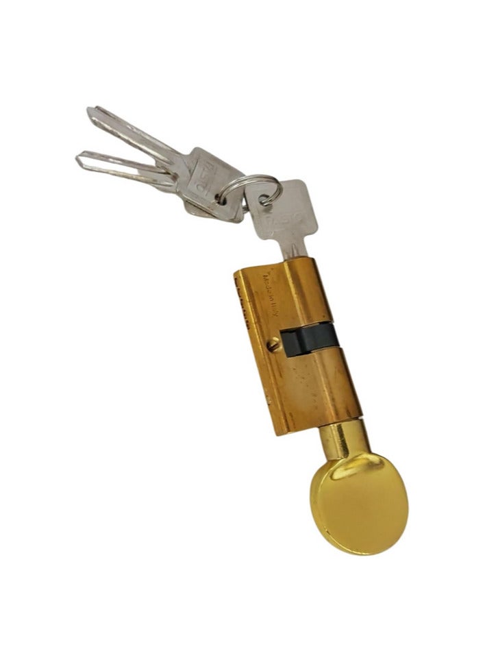 6cm Bathroom Door Lock with Handle and Key Made in Italy - Image 1