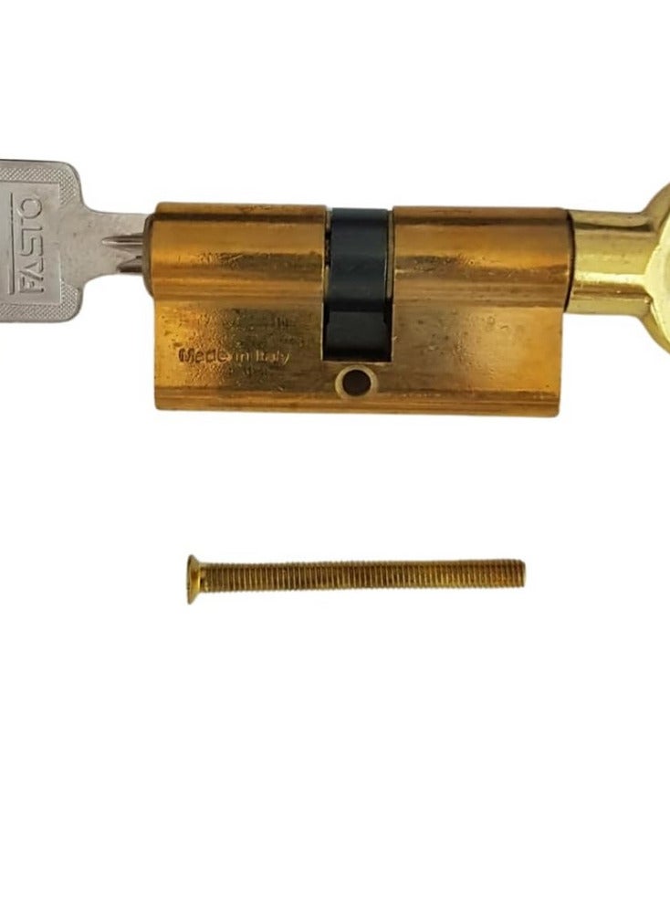 6cm Bathroom Door Lock with Handle and Key Made in Italy - Image 2