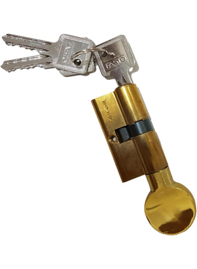 6cm Bathroom Door Lock with Handle and Key Made in Italy - Image 5