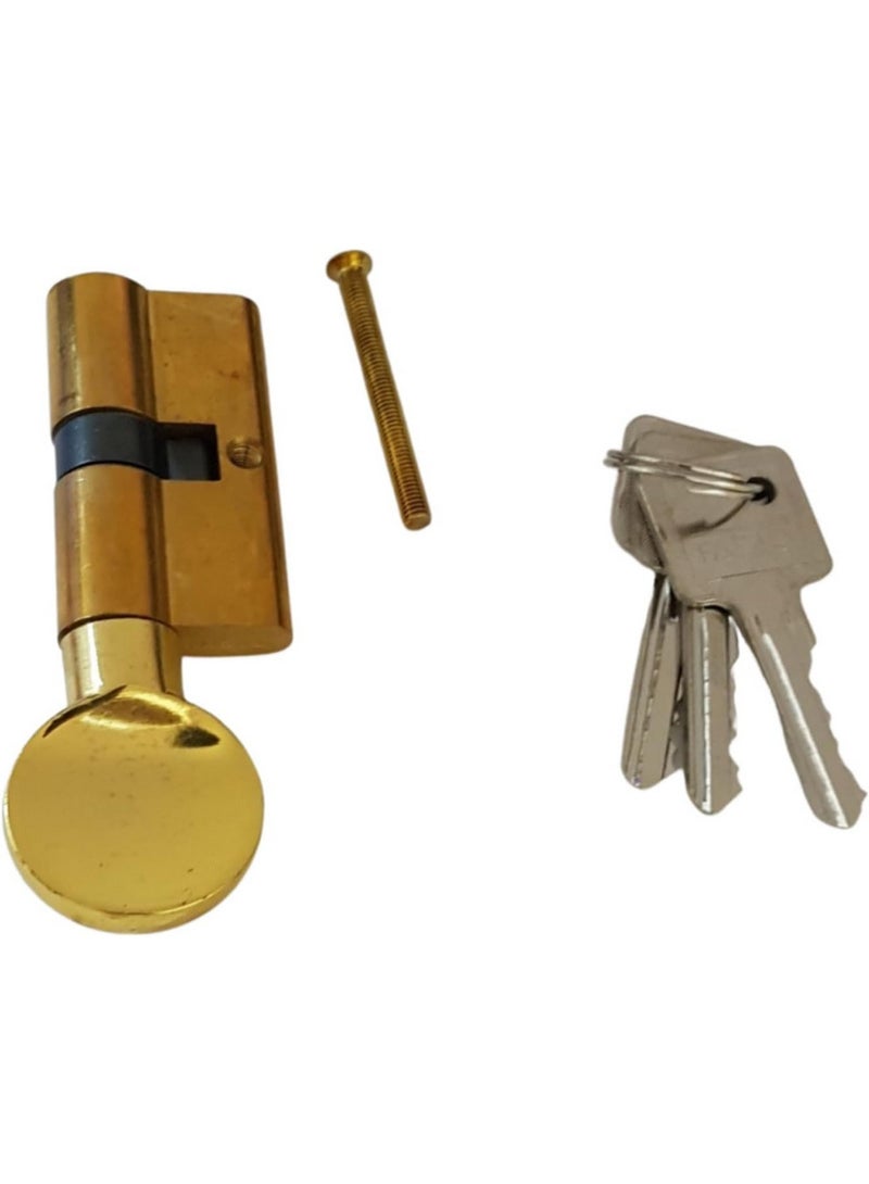 6cm Bathroom Door Lock with Handle and Key Made in Italy - Image 4