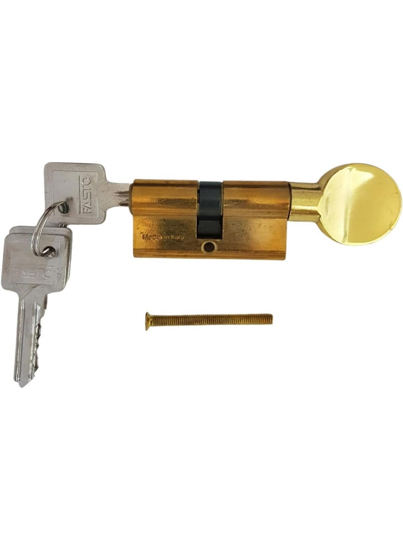 6cm Bathroom Door Lock with Handle and Key Made in Italy - Image 3