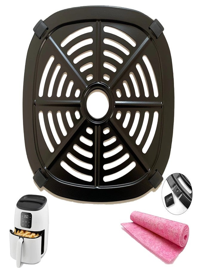 GSZN صينية شواء GSZN لقلايات داش الهوائية سعة 2.6 لتر، صينية تحمير ممتازة غير لاصقة، شبكة داخلية لقلاية سعة 2.6 لتر، لون أسود، آمنة للغسل في غسالة الأطباق - Image 1