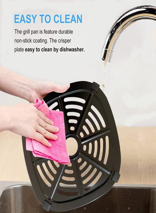 GSZN صينية شواء GSZN لقلايات داش الهوائية سعة 2.6 لتر، صينية تحمير ممتازة غير لاصقة، شبكة داخلية لقلاية سعة 2.6 لتر، لون أسود، آمنة للغسل في غسالة الأطباق - Image 4