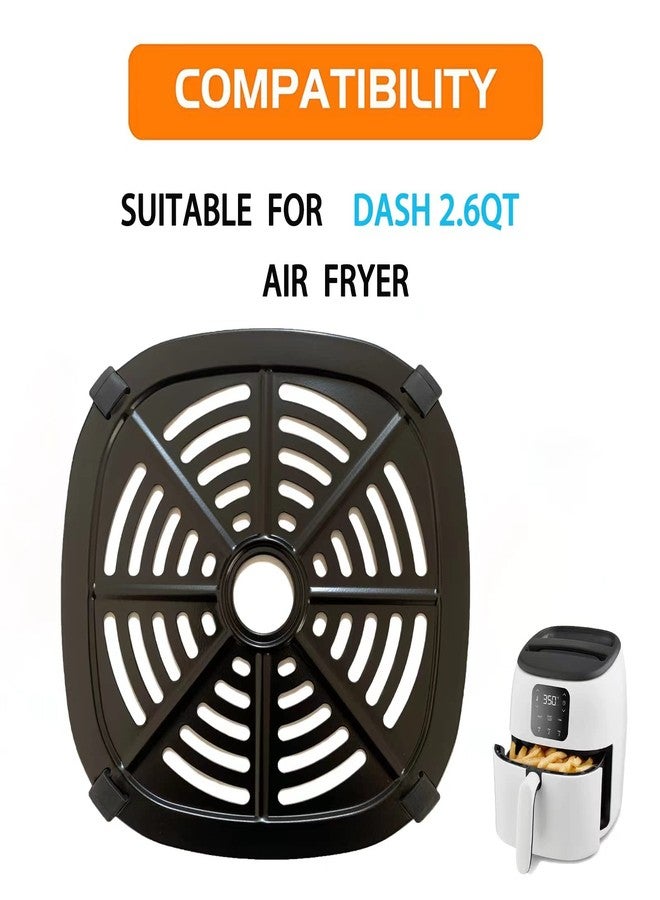 GSZN صينية شواء GSZN لقلايات داش الهوائية سعة 2.6 لتر، صينية تحمير ممتازة غير لاصقة، شبكة داخلية لقلاية سعة 2.6 لتر، لون أسود، آمنة للغسل في غسالة الأطباق - Image 2